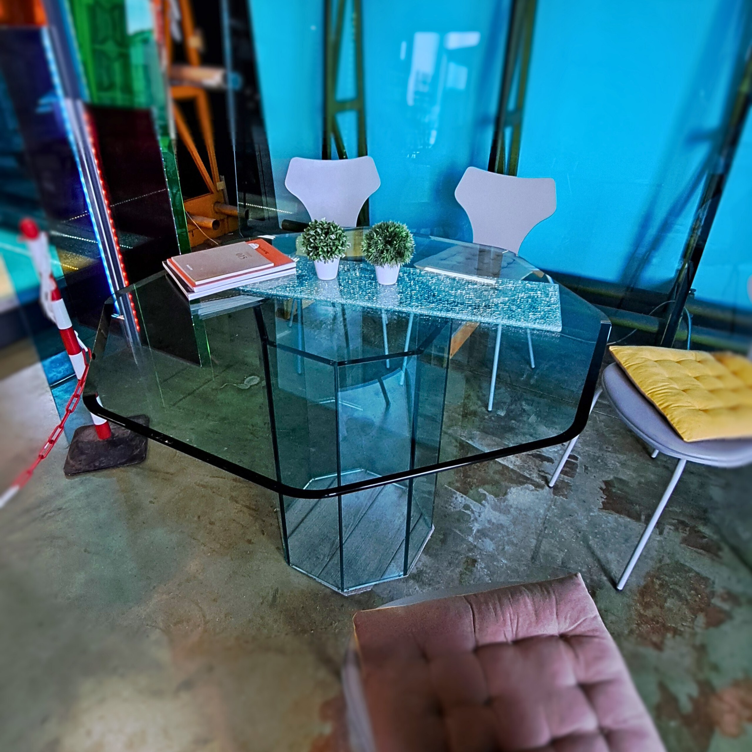 Table en verre trempé